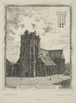 206108 Gezicht op de Grote Kerk aan de Markt te Wijk bij Duurstede uit het zuidoosten, met rechtsboven de plattegrond ...